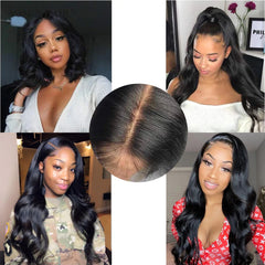 Body Wave 13x4 Lace Front Wig 180% Density Pre Plucked Human Hair Wigs